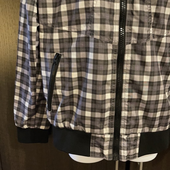 Jack & Jones Jeans Intelligence Men’s Gray/Black Plaid Bomber Style Jacket SZ M - Picture 3 of 16